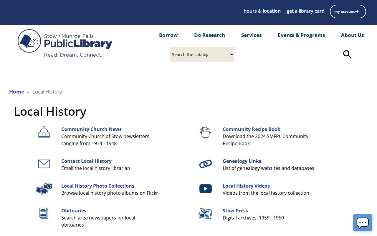 Stow city directory research through the Stow-Munroe Falls Public Library local-history collection