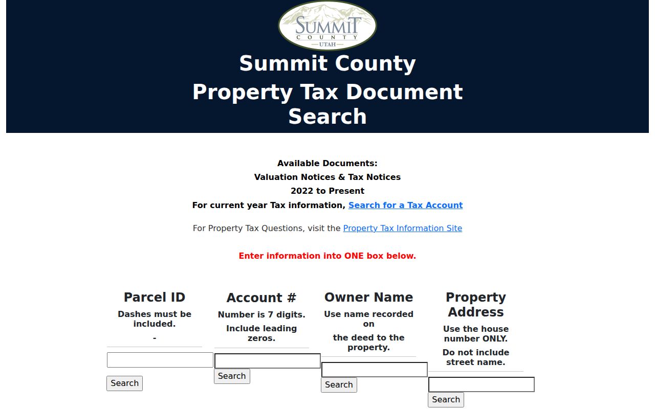 Stow neighbors research at the Summit tax-document lookup