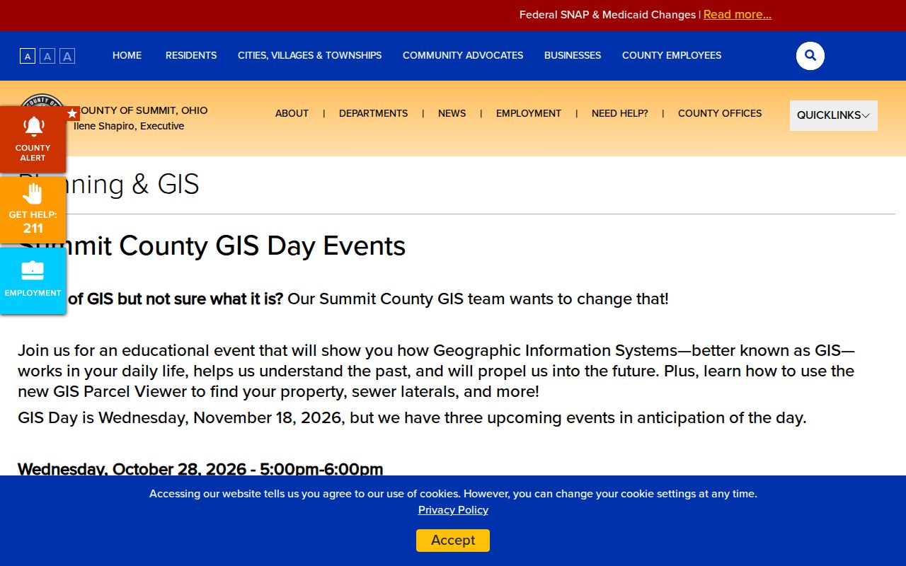 Stow ZIP code parcel and GIS context from Summit County GIS resources